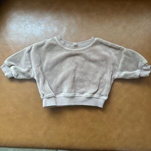 Quincy Mar Light Brown Velour Sweatshirt